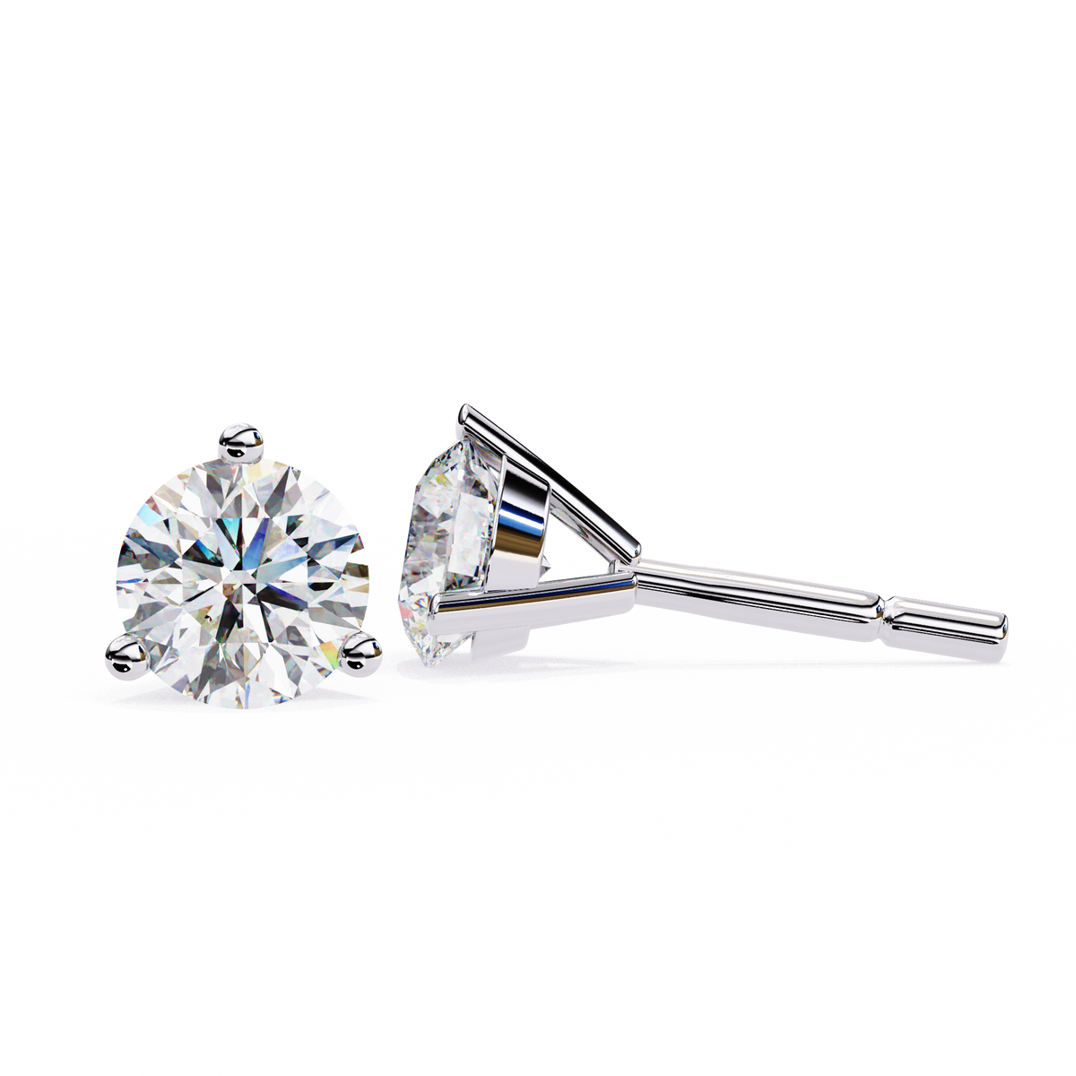 Round Solitaire Studs